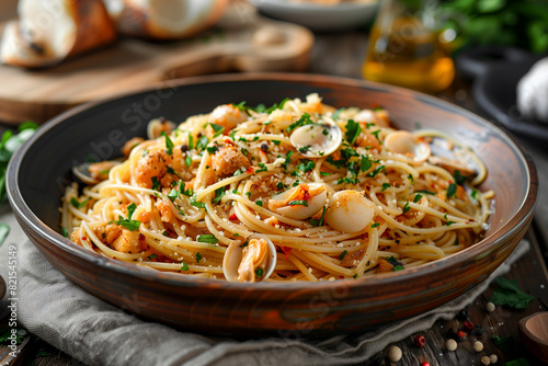 Spaghetti alle Vongole Clam Pasta photo