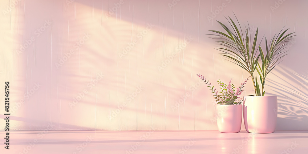 Fuchsia Flair: A soft, blush-pink desk accessory, propped against a minimalist white wall Fuchsia Flair: A soft, blush-pink desk accessory, propped against a minimalist white wall