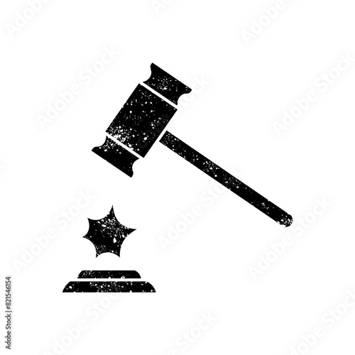Handcuffed hands black hand drawn icon in grunge look