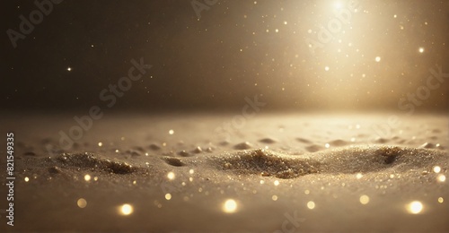 Sparkling Gold Symphony: Luminous Light Golden Glitter Background 