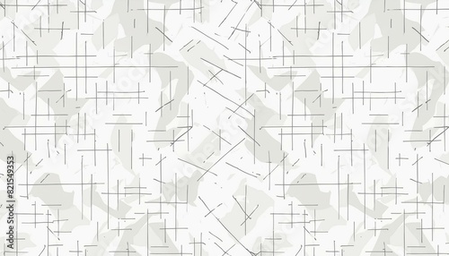 Seamless subtle white linen textile  background texture overlay. Abstract cloth fabric grayscale displacement, bump or height map. Simple panoramic banner wallpaper pattern
