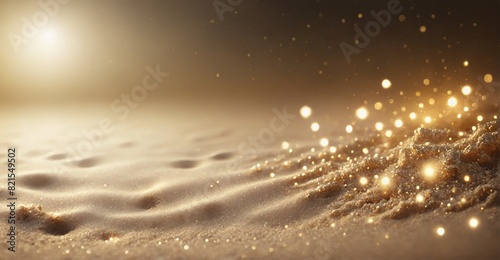 Glinting Gold Oasis  Light Golden Glitter Background Resplendent with Shine 