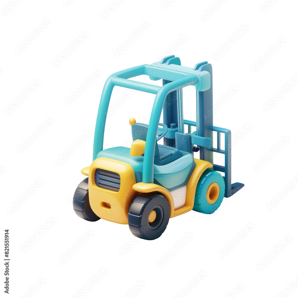 Naklejka premium forklift 3d icon
