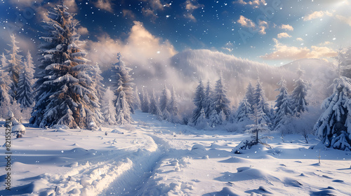  a majestic snowy landscape