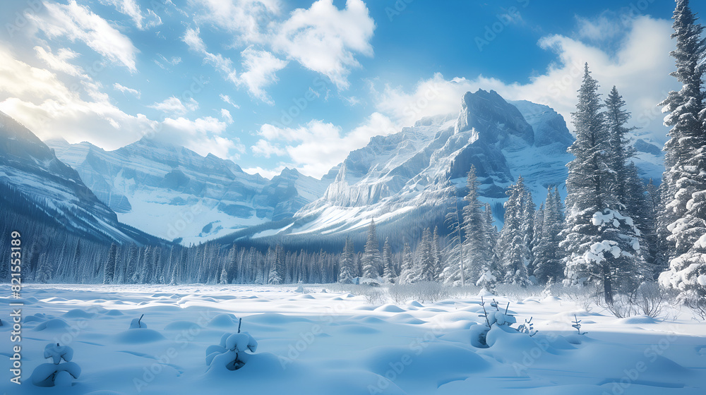 a majestic snowy landscape a majestic snowy landscape