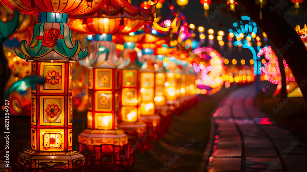 Fototapeta premium a traditional lantern festival