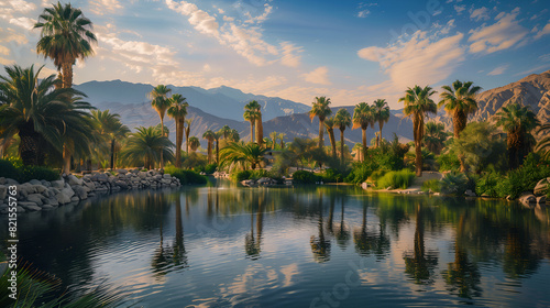 A landscape of desert oasis