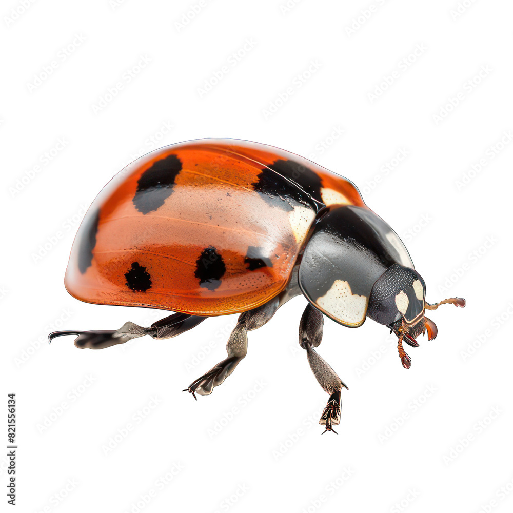 side view of ladybug transparent isolated on white PNG side view of ladybug transparent isolated on white PNG