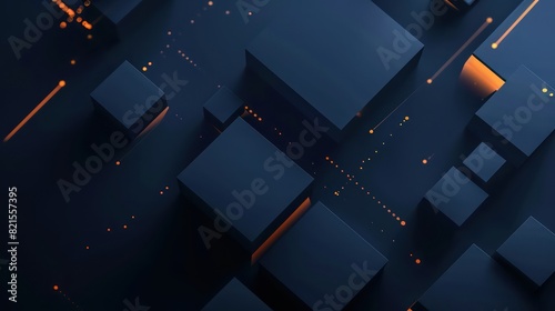 wallpaper with geometric navy colors forms in the background of a tech company video advertisement photo