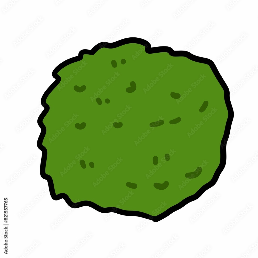 doodle cartoon green Kaffir lime fruit doodle cartoon green Kaffir lime fruit