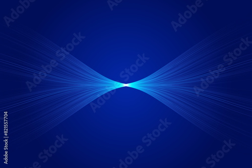 Blue curved lines collide Tech Tech poster background