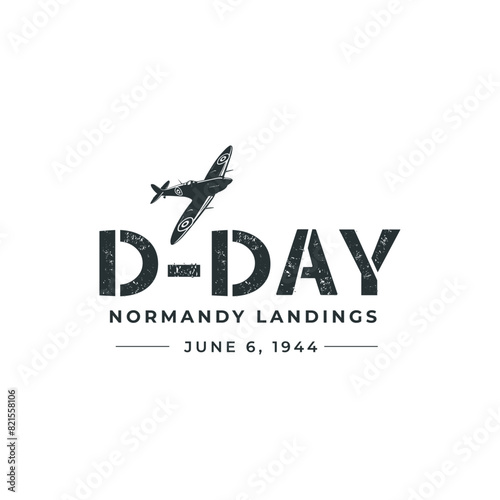 d-day normandy landing 1944 memorial design template photo