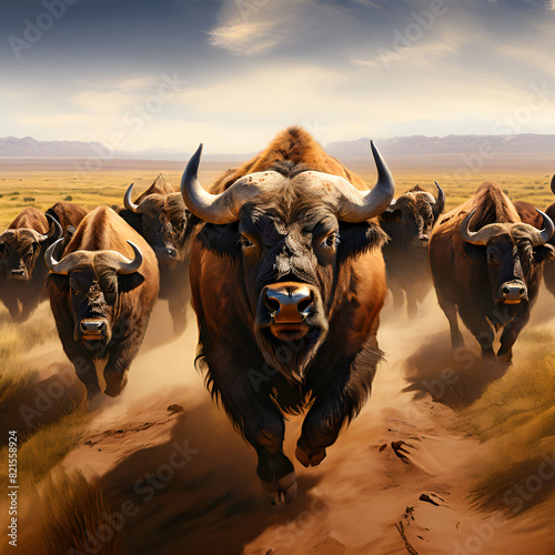 buffalo stampede in the desert