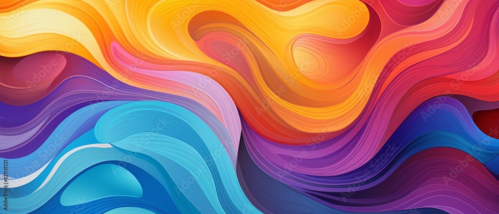 Vibrant abstract wave pattern with swirling colors in blue, purple, red, and orange tones. Perfect for unique, creative, and artistic backgrounds. Vibrant abstract wave pattern with swirling colors in blue, purple, red, and orange tones. Perfect for unique, creative, and artistic backgrounds.
