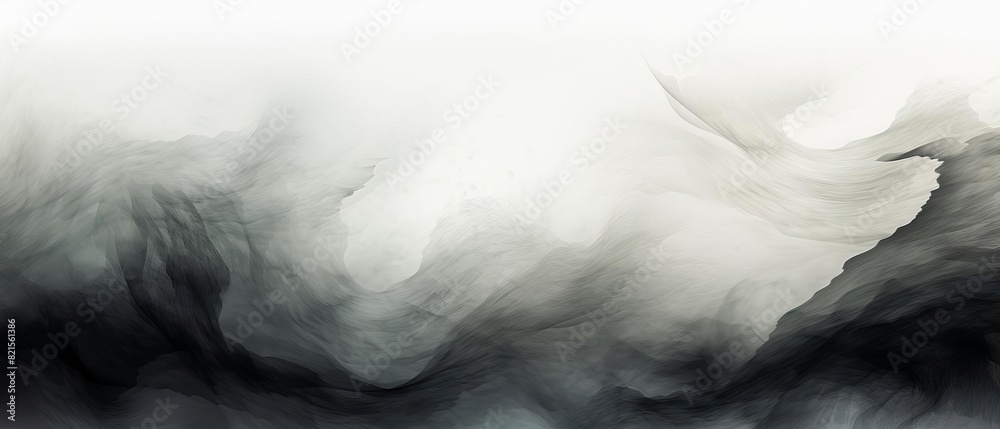Obraz premium Abstract smoke gradient background, featuring shades of black, white, and gray. Perfect for creative projects and artistic designs.