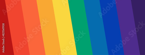 Striped colorful rainbow background wallpaper. Happy LGBT pride month theme template.