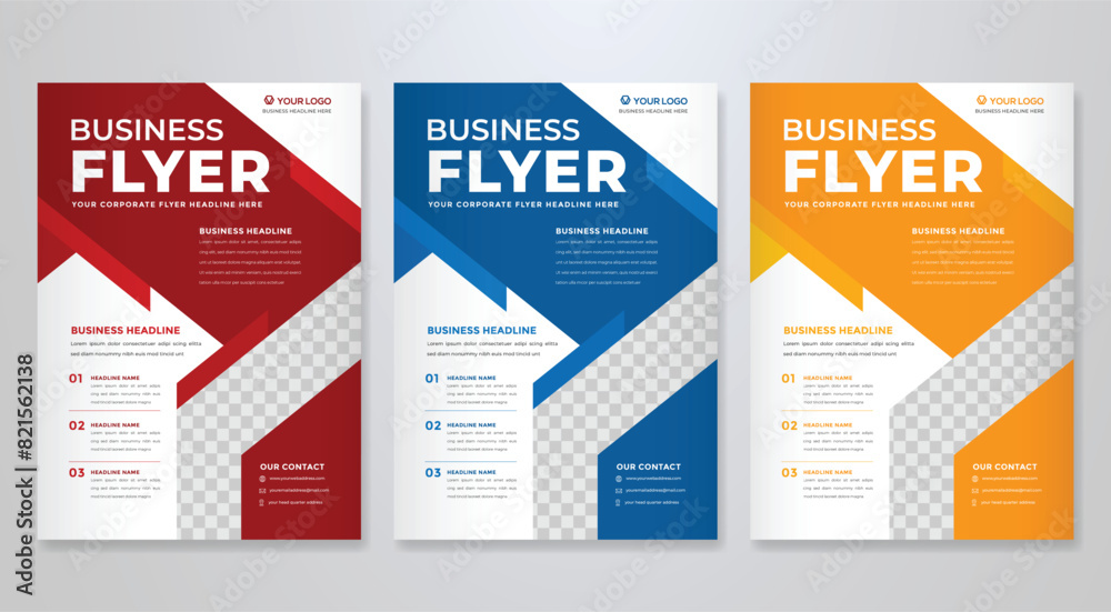 set of flyer template design with modern and minimalist style set of flyer template design with modern and minimalist style