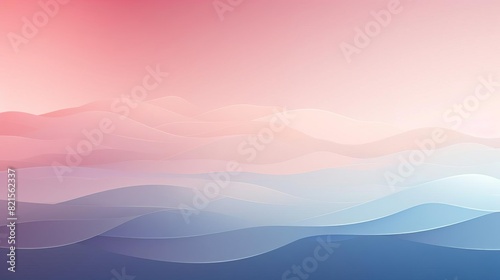 A serene abstract landscape with soft pastel colored waves blending seamlessly, evoking a calm and peaceful ambiance.