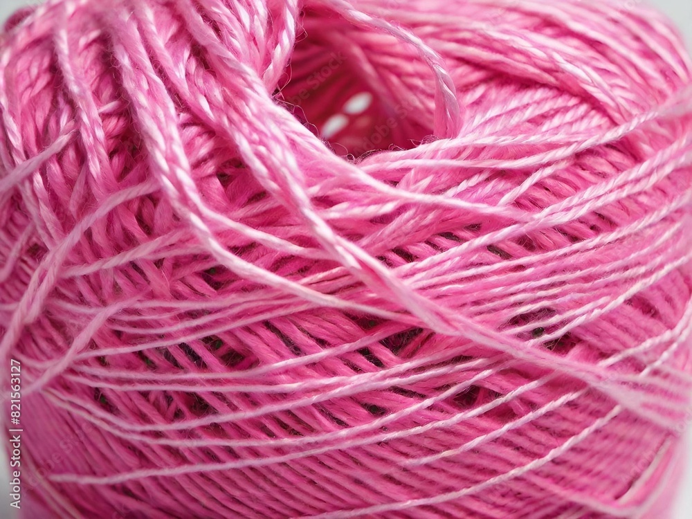 pink thread for knitting on pink background pink thread for knitting on pink background