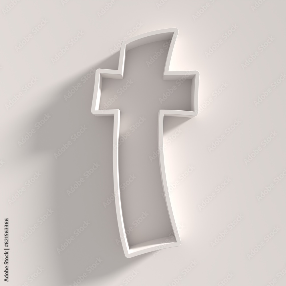 Fototapeta premium Christian cross. Religion concept illustration. 3D render