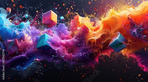 Vibrant and Colorful Abstract Background.