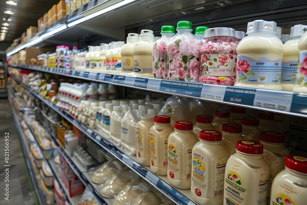 A large store with many shelves and aisles A large store with many shelves and aisles