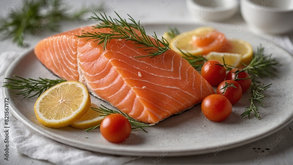 Smoked Salmon - Thinly sliced and often served with blinis and crème fraîche. Smoked Salmon - Thinly sliced and often served with blinis and crème fraîche.