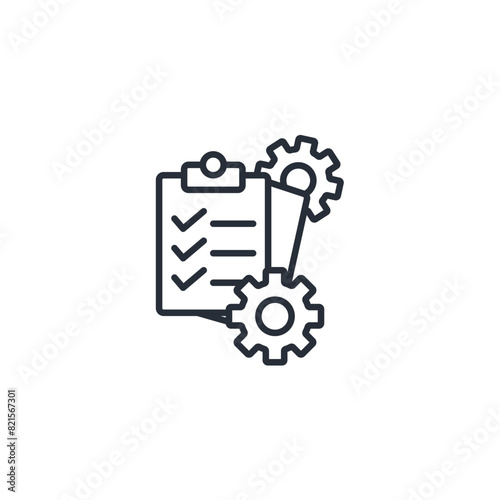 project management icon. vector.Editable stroke.linear style sign for use web design,logo.Symbol illustration.