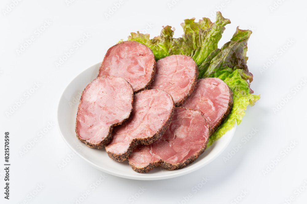 厚切りのスモーク豚タン