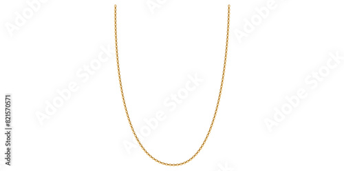 Drawing Style Of Stunning Gold Chain Isolated On White Background, Gold Jewelry Vector Illustration.	
