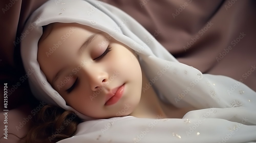 a cute cute cute Muslim little girl sleeping a cute cute cute Muslim little girl sleeping