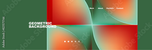 Circle triangle geometric web site page template. Vector Illustration For Wallpaper, Banner, Background, Card, Book Illustration, landing page