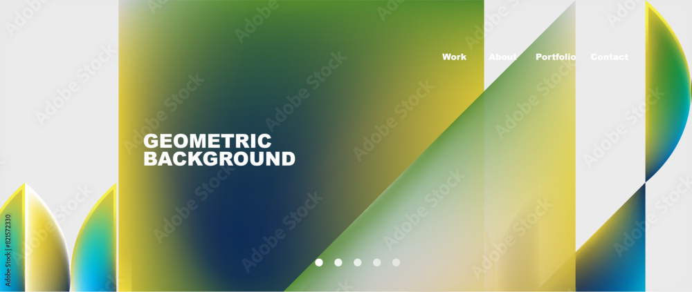 Fototapeta premium Abstract geometric shapes web design page. Vector Illustration For Wallpaper, Banner, Background, Card, Book Illustration, landing page