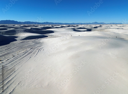 White dunes aerial view - White Sands National Park, New Mexico