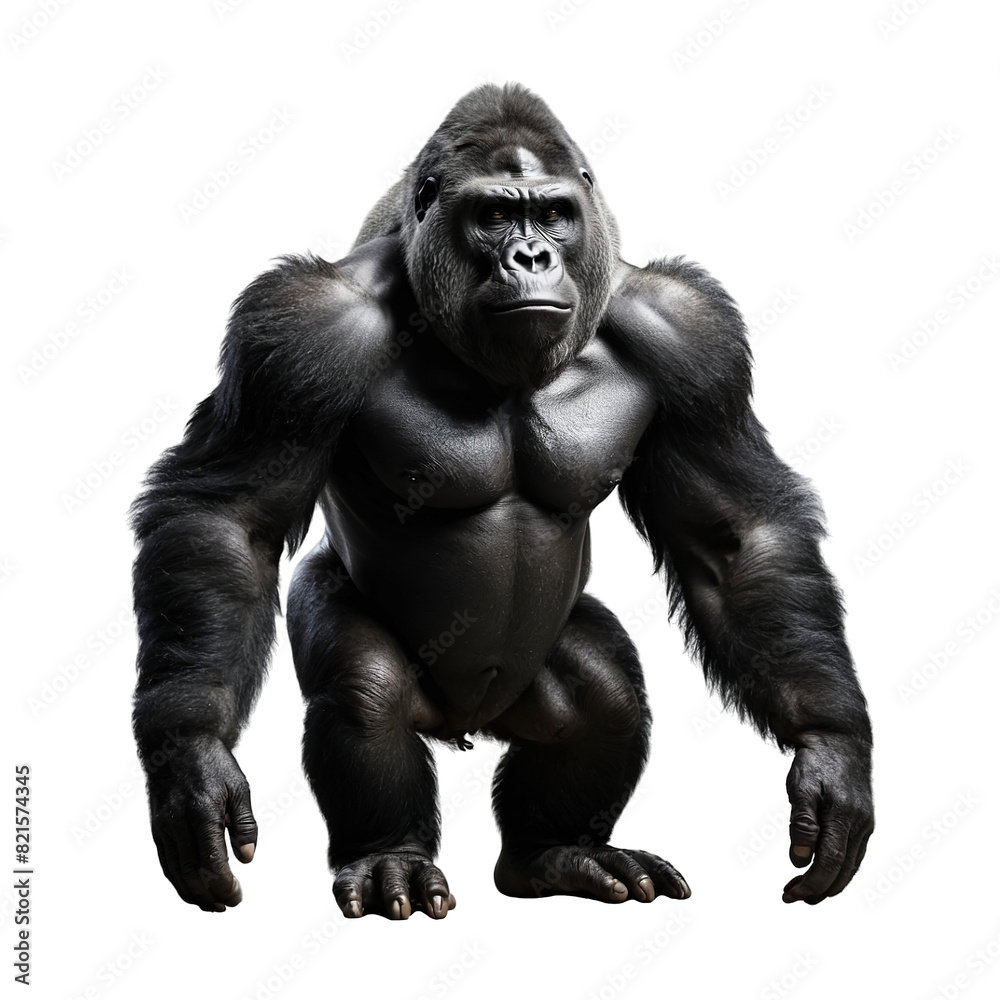 gorilla Isolated on transparent background PNG Generative AI