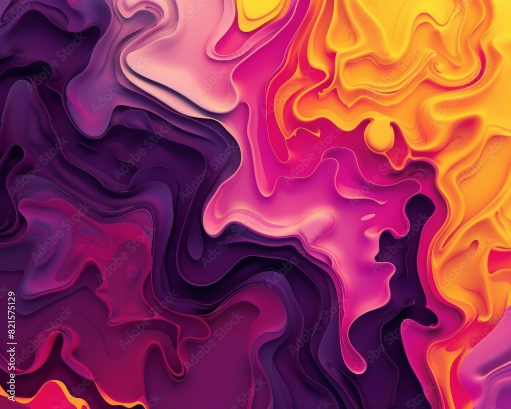 Abstract Digital Art Depicting Melting Patterns in Vivid Colors for Modern Decor Abstract Digital Art Depicting Melting Patterns in Vivid Colors for Modern Decor