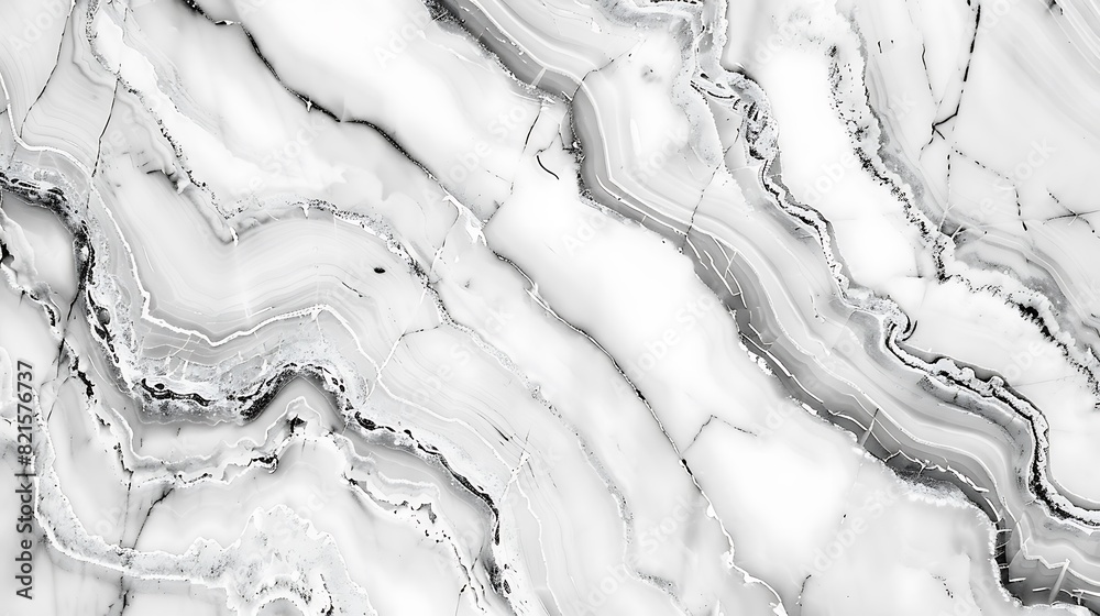 Fototapeta premium Elegant marble texture in shades of gray and white, perfect for background and wallpaper