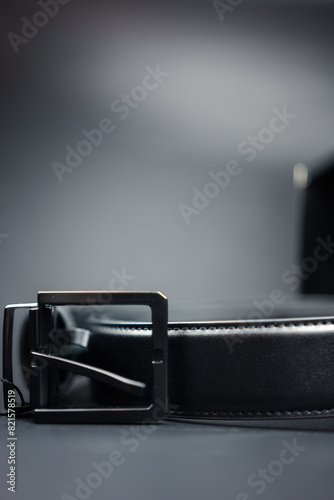 Men belts made of genuine black with a metal buckle. Packed in a gift box