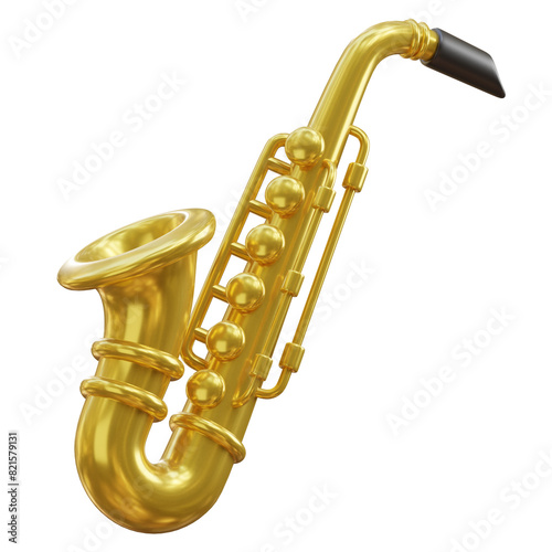Saxophone music instrument 3d icon
