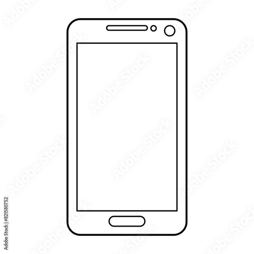 smartphone outline vector illustration