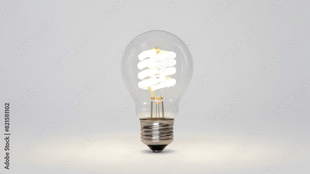 Sleek LED bulb against a white, minimalistic background with subtle lighting.