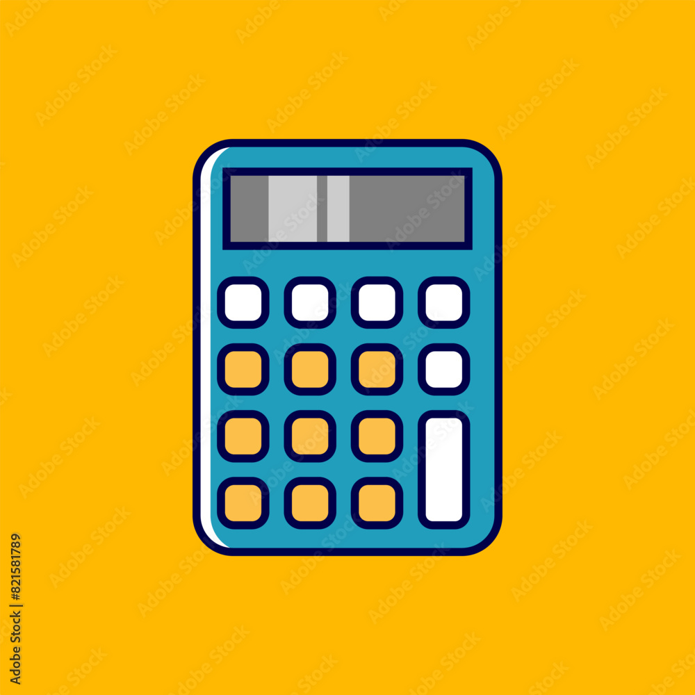 Flat design calculator vector icon Flat design calculator vector icon