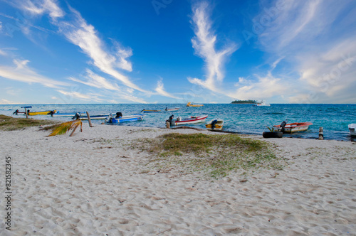 Rocky Cay beach landscape.  Archipelago of San Andres, Providencia and Santa Catalina. photo