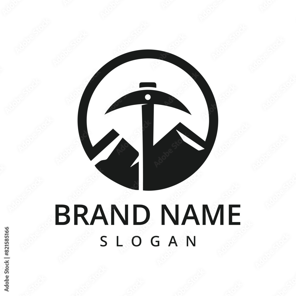 Digging logo design template vector illustration, Mining icon Digging logo design template vector illustration, Mining icon