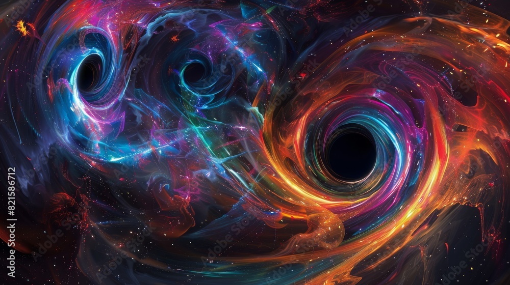 Obraz premium abstract colorful black hole background
