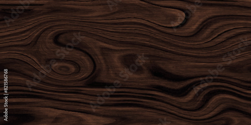 Dark brown wood texture background, old wooden surface texture, vector illustration.