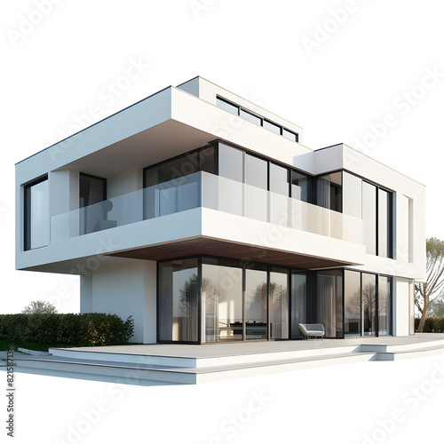 Family houses with beautiful porch american style,3d rendering of modern house,Mini house model,Luxury modern house isolated on white background,Real estate concept,illustration,49