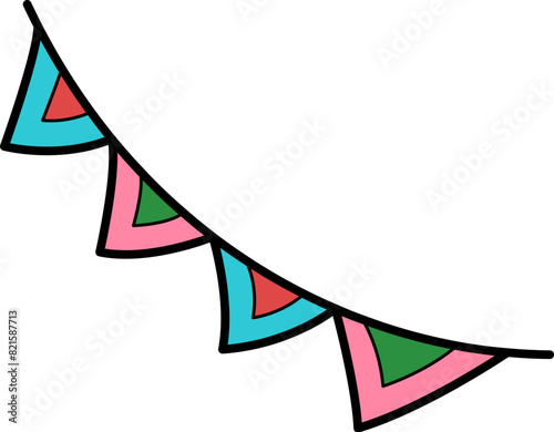 Traditional Mexican fiesta  decoration pennant