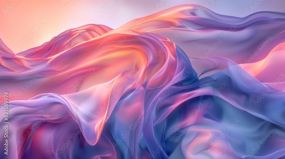 Obraz premium Fluid abstract art in pastel colors