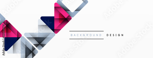 Business triangle and squares vector abstract background. Vector Illustration For Wallpaper, Banner, Background, Card, Book Illustration, landing page